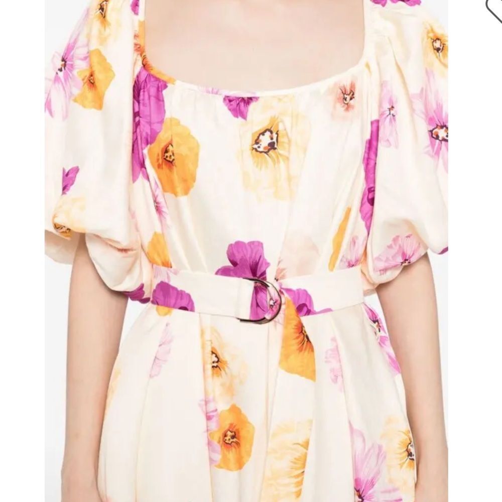 Acler Highgate Floral Puff Sleeve Dress Sz 6 NWT - Picture 4 of 11